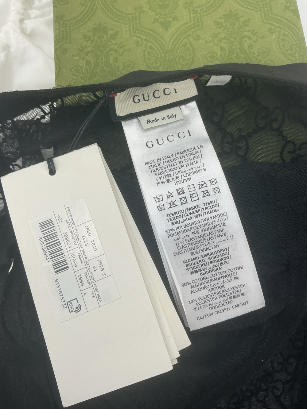 Gucci Tulle Bodysuit Large NWT and Box - Picture 7 of 9